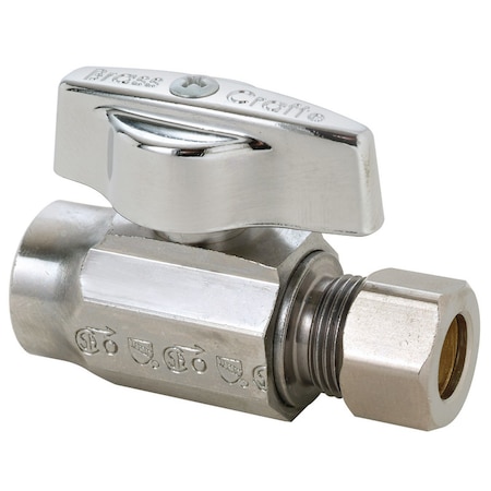 Brasscraft BrassCraft 1/2 in. FPT outlets X 3/8 in. MPT Brass Shut-Off Valve KTR14X C1